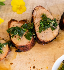 Grilled Pork Tenderloin with Chimichurri Sauce