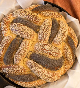 Black and White Seeded Round Challah