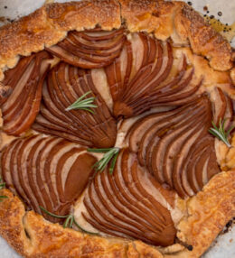 Pear and Honeyed Goat Cheese Galette