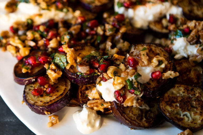 Charred Eggplant With Burrata 