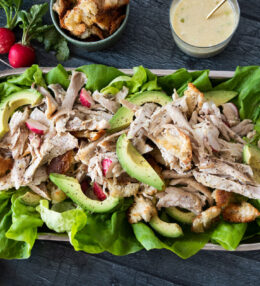 Rotisserie Chicken Salad with Charred Scallion Dressing