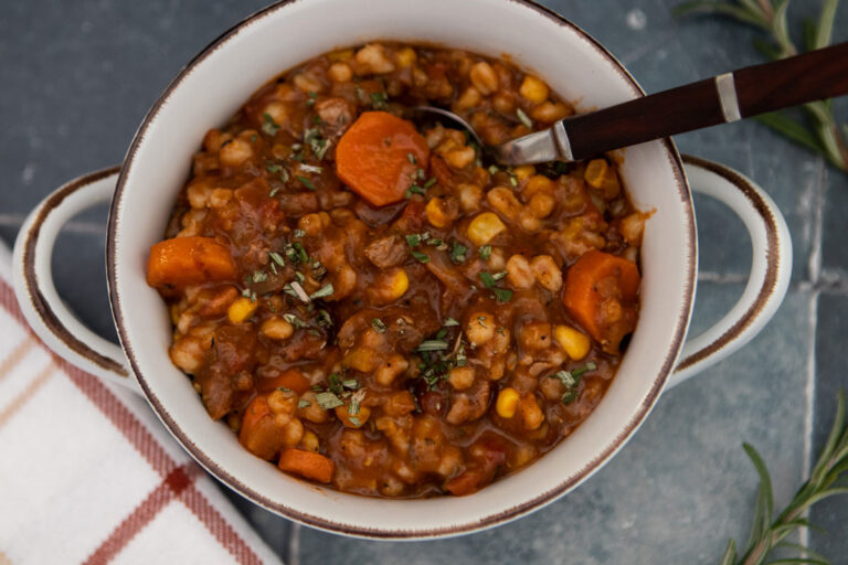 Slow-Roasted Beef Barley Soup | The Fancy Pants Kitchen