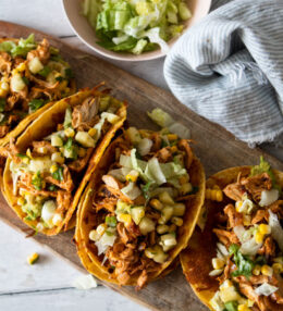 Crispy Chicken Tacos with Pineapple Salsa