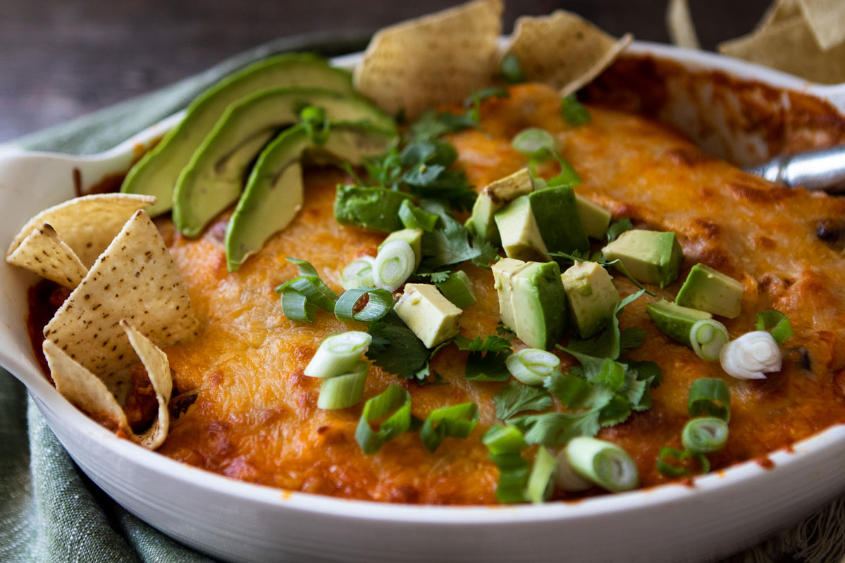 Hot Chicken Enchilada Bean Dip | The Fancy Pants Kitchen