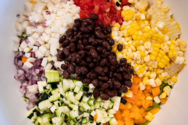 Mexican Chopped Salad with Honey Lime Dressing - Slender Kitchen