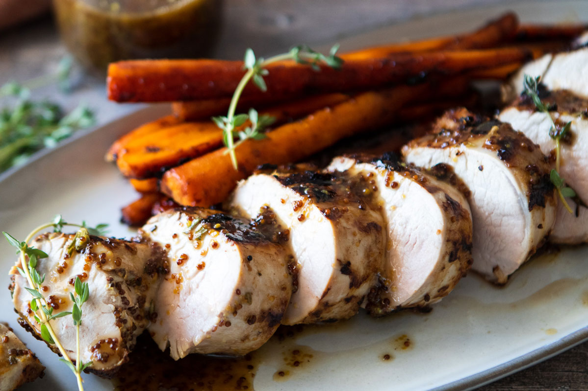 Mustard Glazed Pork Tenderloin The Fancy Pants Kitchen