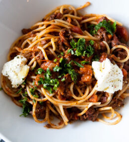 Pasta with Salumi Bolognese