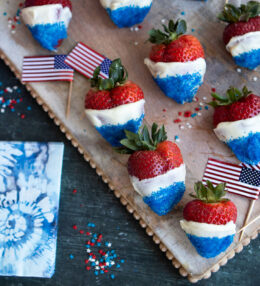 Red White and Blue Strawberries