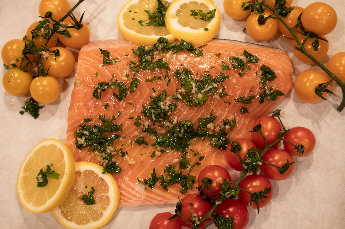 Garlic & Herb-Roasted Salmon | The Fancy Pants Kitchen