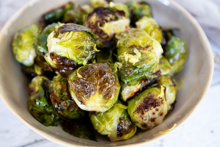 Roasted Brussels Sprouts with Warm Honey Glaze | The Fancy Pants Kitchen