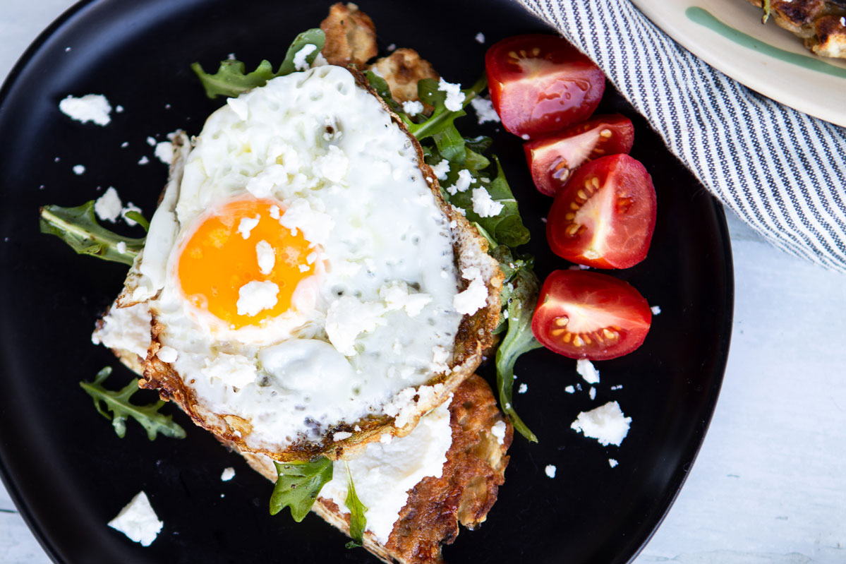 Matzah Rosti with Eggs and Arugula | The Fancy Pants Kitchen