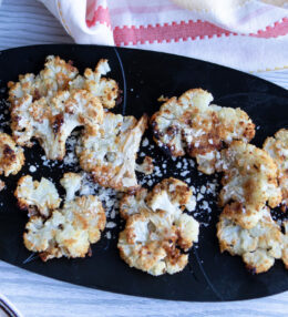 Lemon Garlic Parmesan Smashed Cauliflower