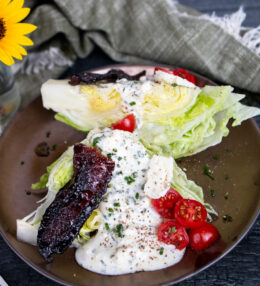 Wedge Salad with Candied Bacon