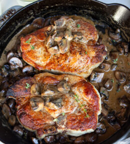 Pork Chops with Mushroom Cream Sauce