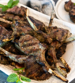 Chef Eddie’s Mint Basil Pistou Lamb Lollipops