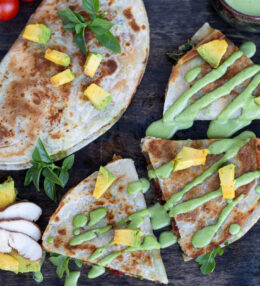 Basil Ranch Chicken & Bacon Quesadilla