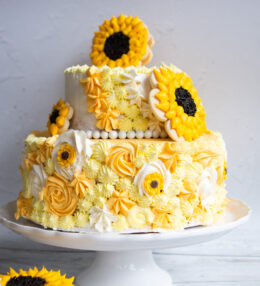 Sunflower Lemon Layer Cake (GF)