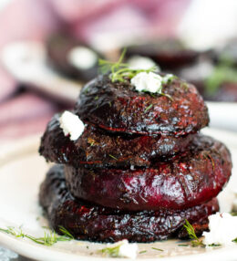 Melting Beets with Goat Cheese