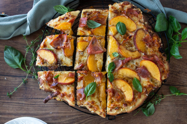 Prosciutto Peach Pizza | The Fancy Pants Kitchen