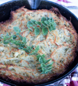 Potato Kugel with Onion and Garlic