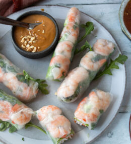 Fresh Shrimp Spring Rolls with Two Dipping Sauces