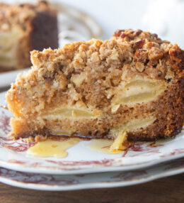 Apple Honey Cake with Brown Sugar Crumble