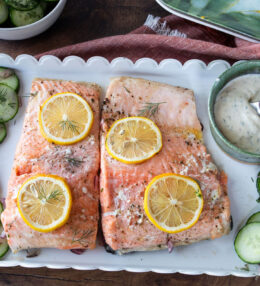 Chilled Salmon with Horseradish-Dill Sauce
