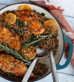 Lemon Rosemary Chicken with Farro
