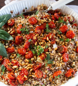 Ancient Grain Salad with Roasted Tomatoes