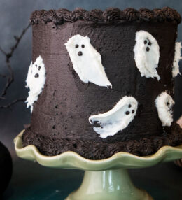 Black Velvet Halloween Cake