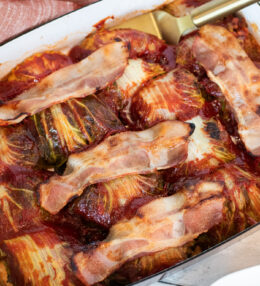 Stuffed Cabbage Rolls with Bacon